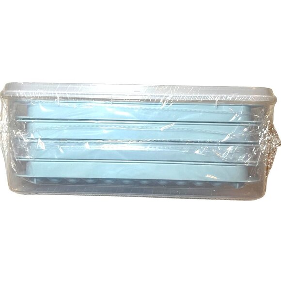 Mini Ice Cube Trays 4 Layers For Freezer With Lid & Scoop Easy Release BPA Free - Picture 4 of 12